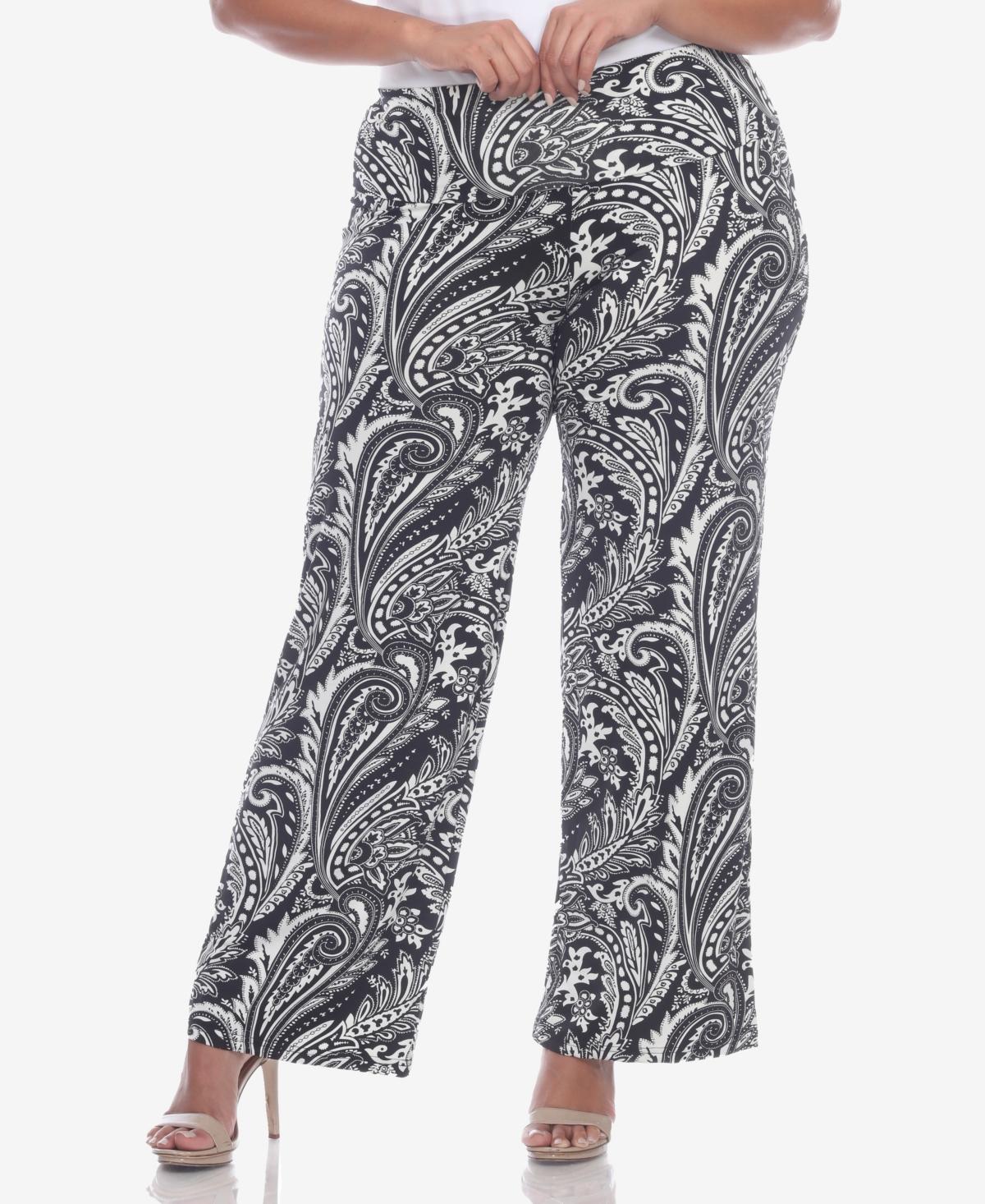 Plus Size Printed Wide Leg Palazzo Pants