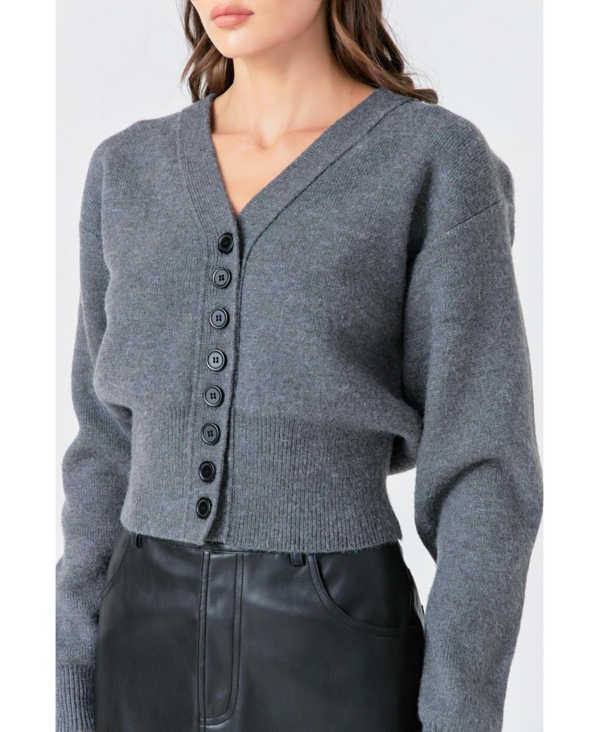 Women's V-neck Detailed Cardigan