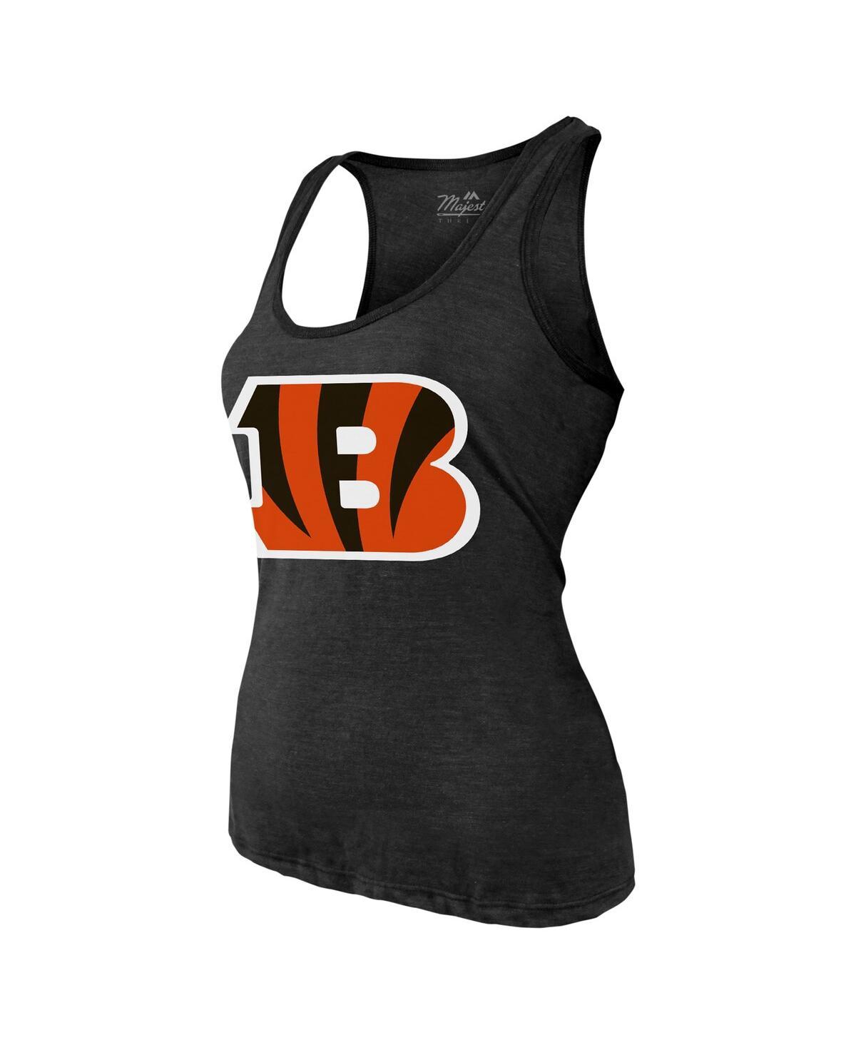 Women's Joe Burrow Black Cincinnati Bengals Name Number Tri-Blend Tank Top