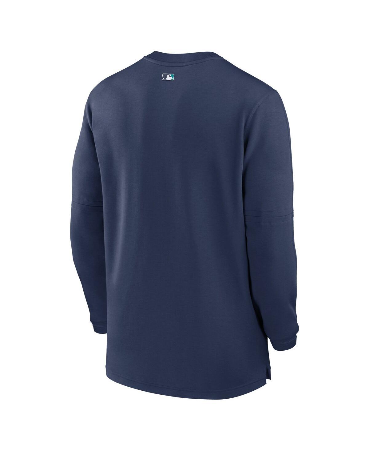 Nike Men's  Navy Seattle Mariners Authentic Collection Game Time Performance Quarter-Zip Top