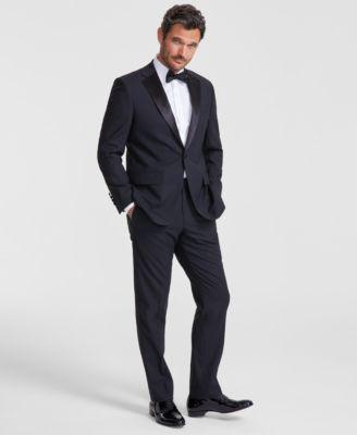 B by Brooks Brother Men's Classic-Fit Wool Blend Tuxedo