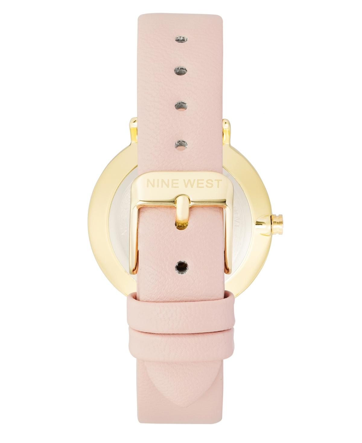 Women's Quartz Pink Faux Leather Band Watch, 36mm