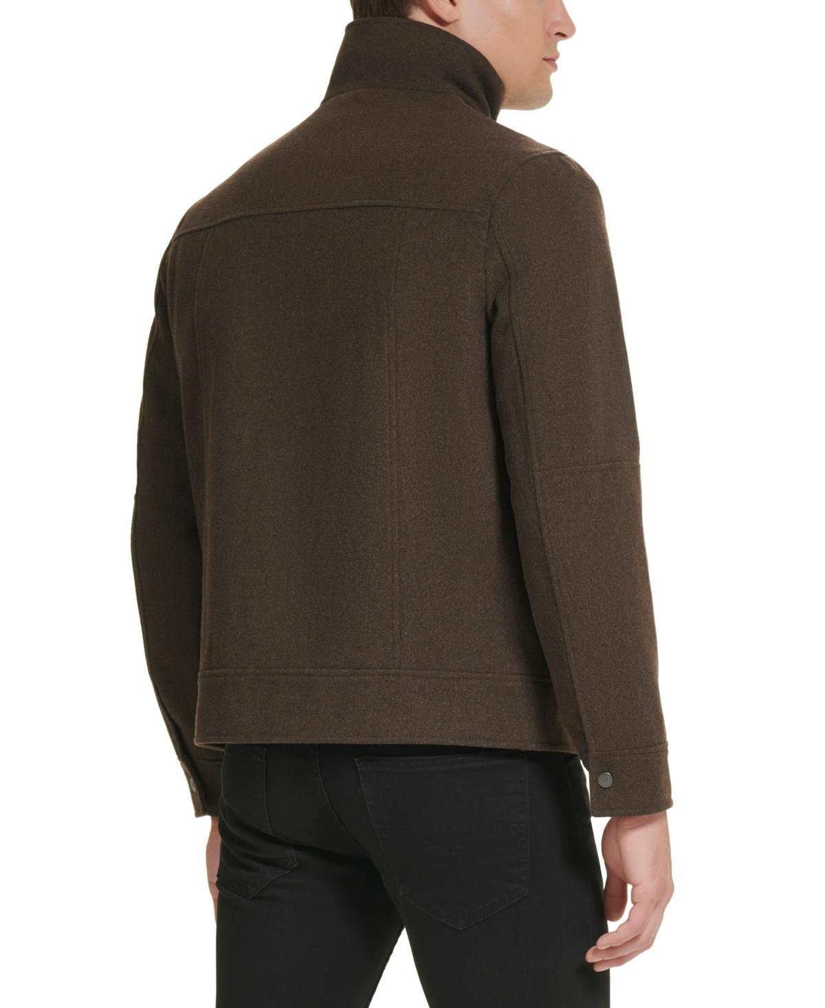 Men's Textured Wool Sherpa Inner Collar Jacket