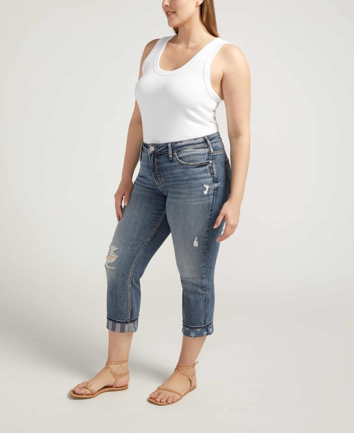 Plus Size Suki Mid Rise Curvy Fit Capri Jean