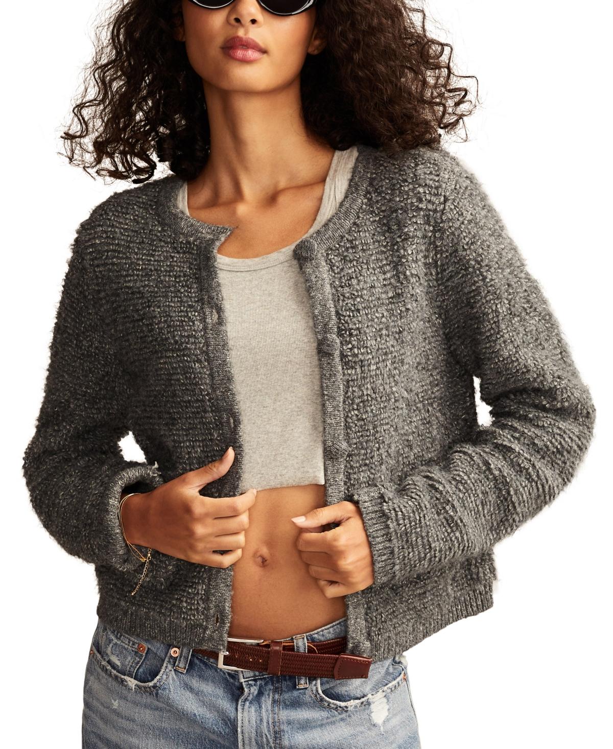 Women's Button-Front Sweater Lady Jacket