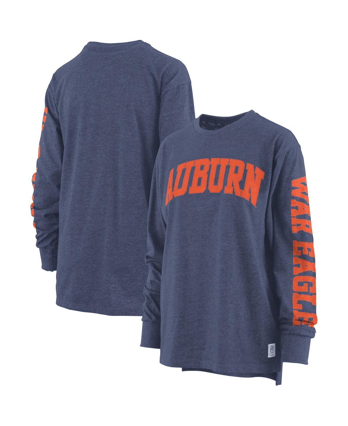 Women's Navy Auburn Tigers Plus Size Two-Hit Canyon Long Sleeve T-shirt