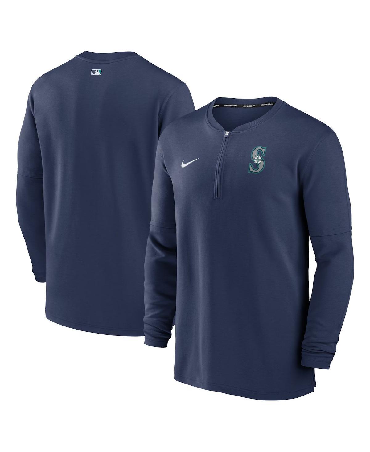 Nike Men's  Navy Seattle Mariners Authentic Collection Game Time Performance Quarter-Zip Top