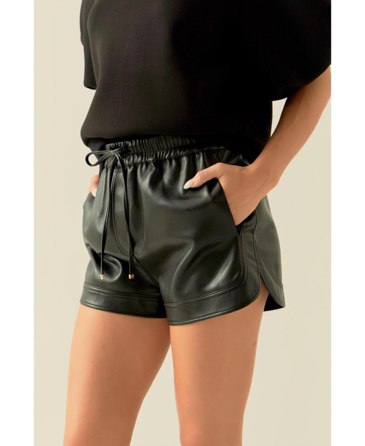 Women's Leather Shorts