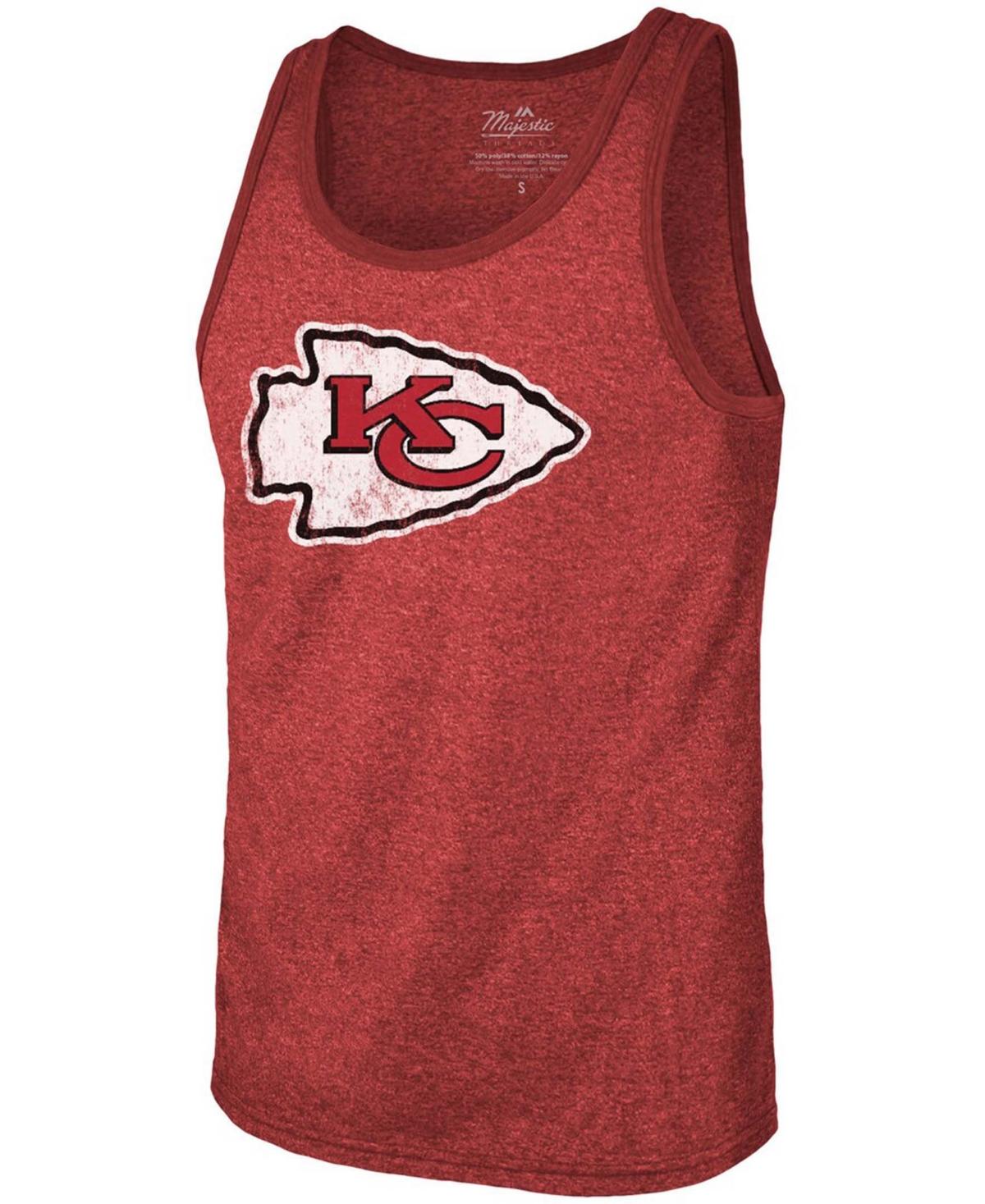 Men's Patrick Mahomes Red Kansas City Chiefs Name Number Tri-Blend Tank Top