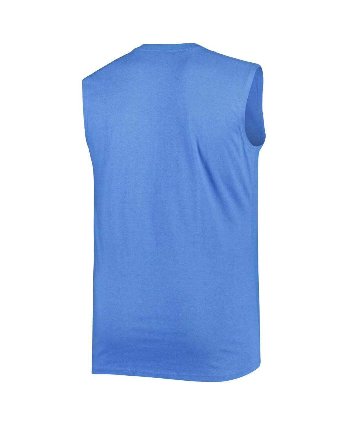 Men's Blue Detroit Lions Big Tall Muscle Tank Top