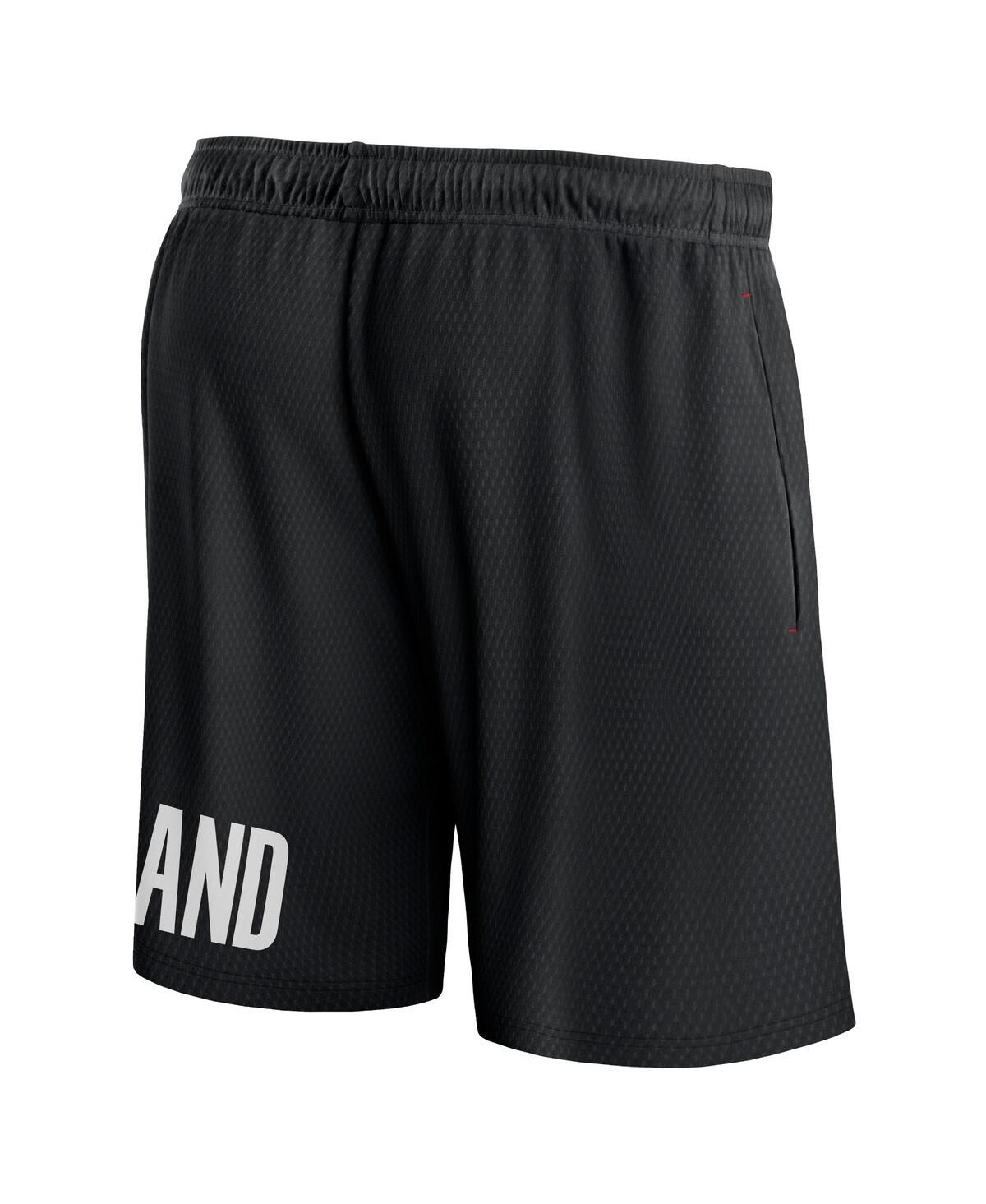 Men's Black Portland Trail Blazers Free Throw Mesh Shorts