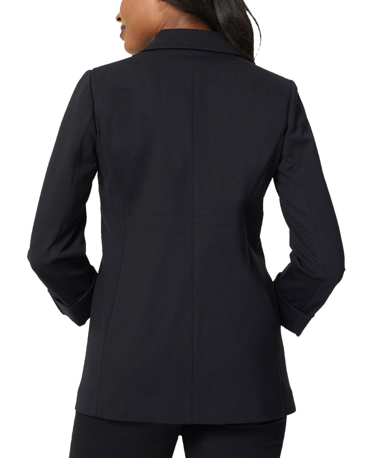 Women's One Button Compression Rolled Sleeve Jacket