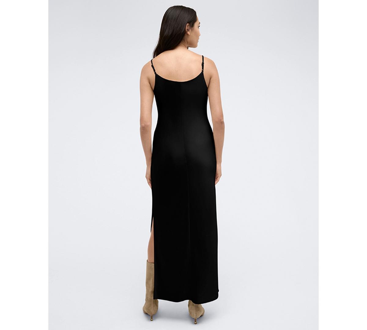 Women's Satin Cowl-Neck Maxi Slip Dress