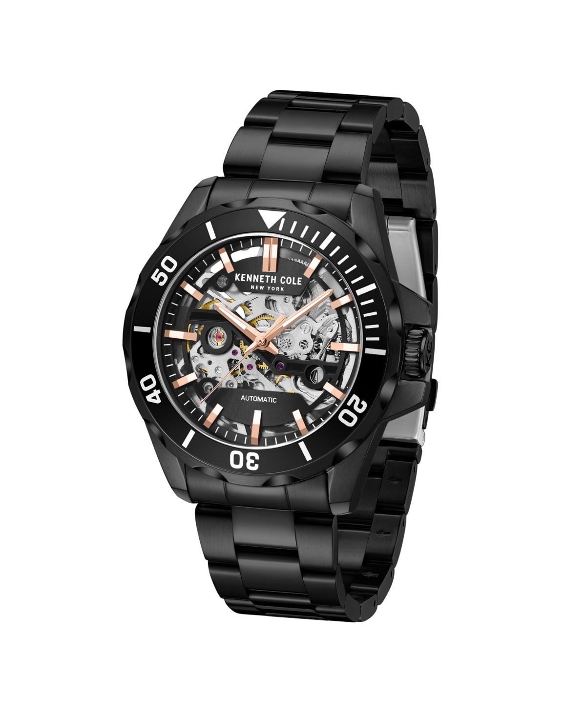 Men's Automatic Black Stainless Steel Watch 43MM