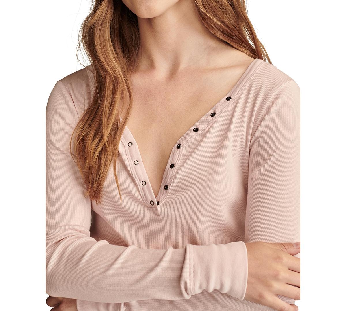 Women's Snap-Closure Henley Top