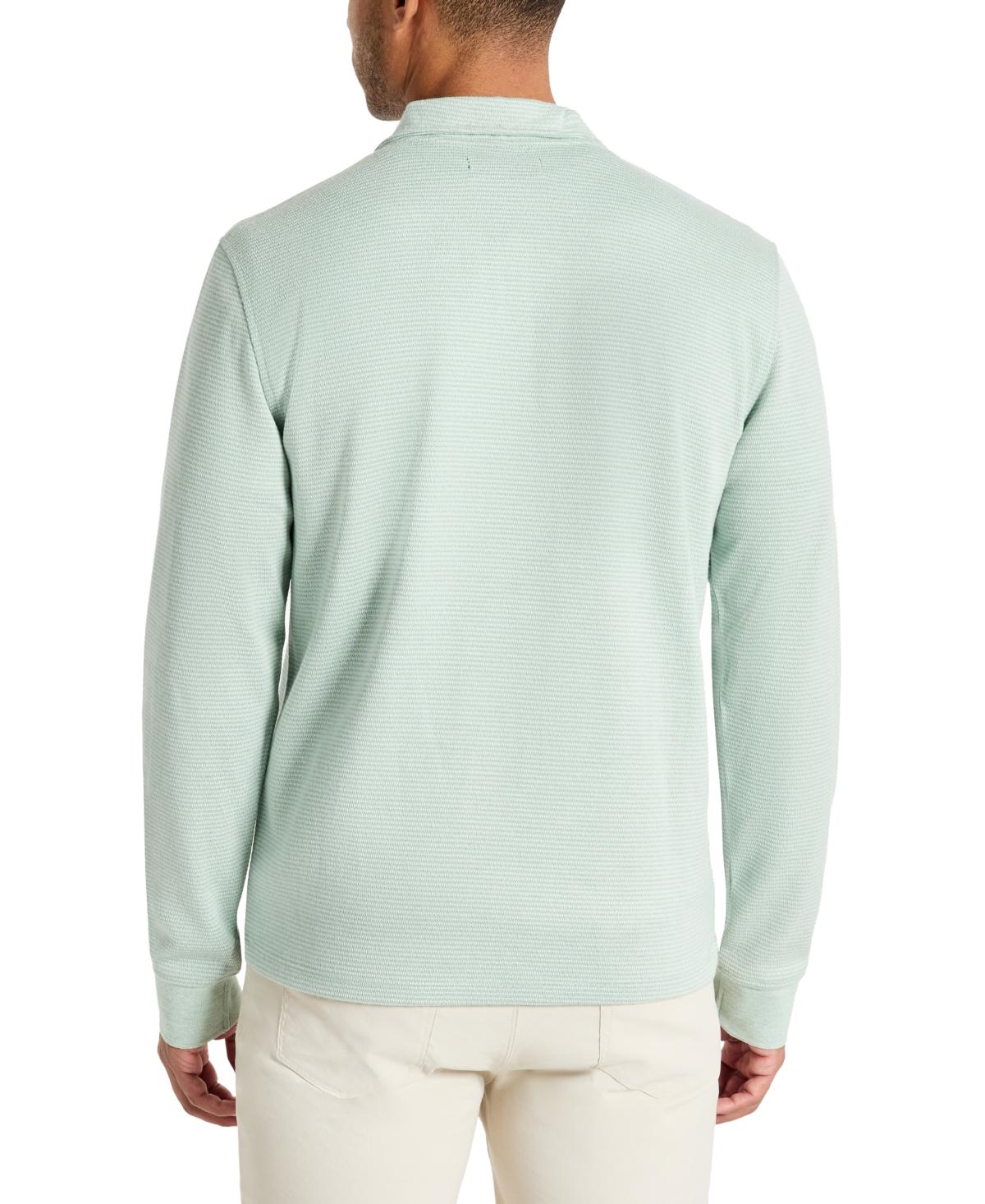 Men's Stretch Textured-Knit Quarter-Zip Performance Sweatshirt