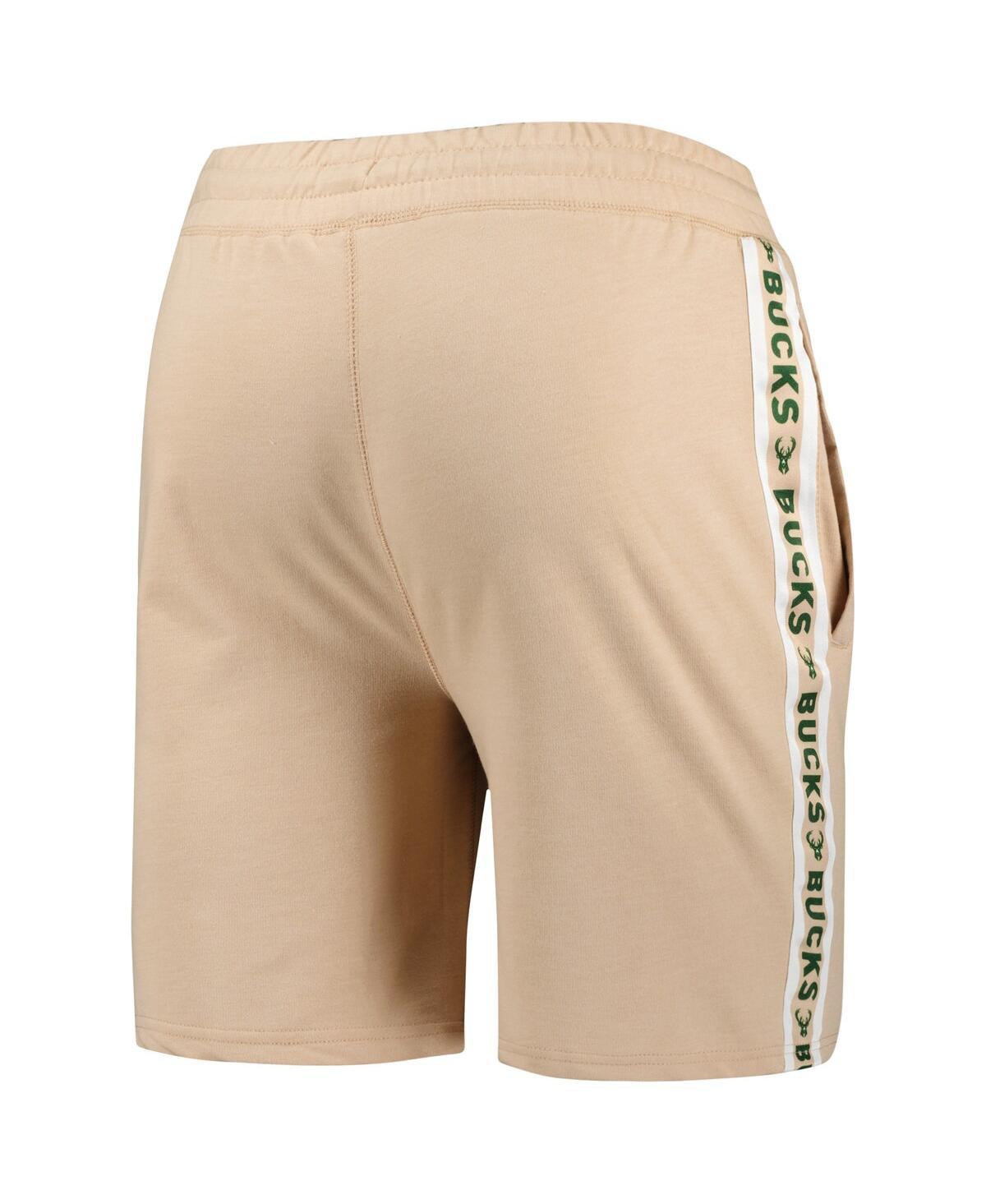 Men's Tan Milwaukee Bucks Team Stripe Shorts