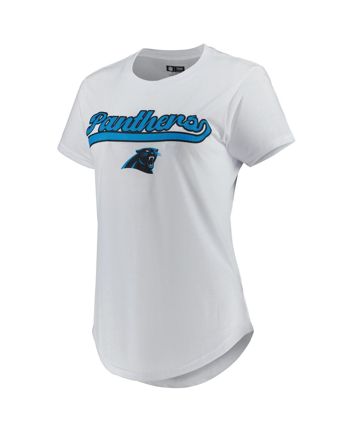 Women's White, Charcoal Carolina Panthers Sonata T-shirt and Leggings Sleep Set