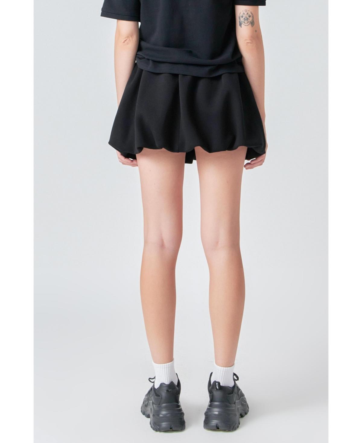 Women's Scuba Balloon Mini Skirt