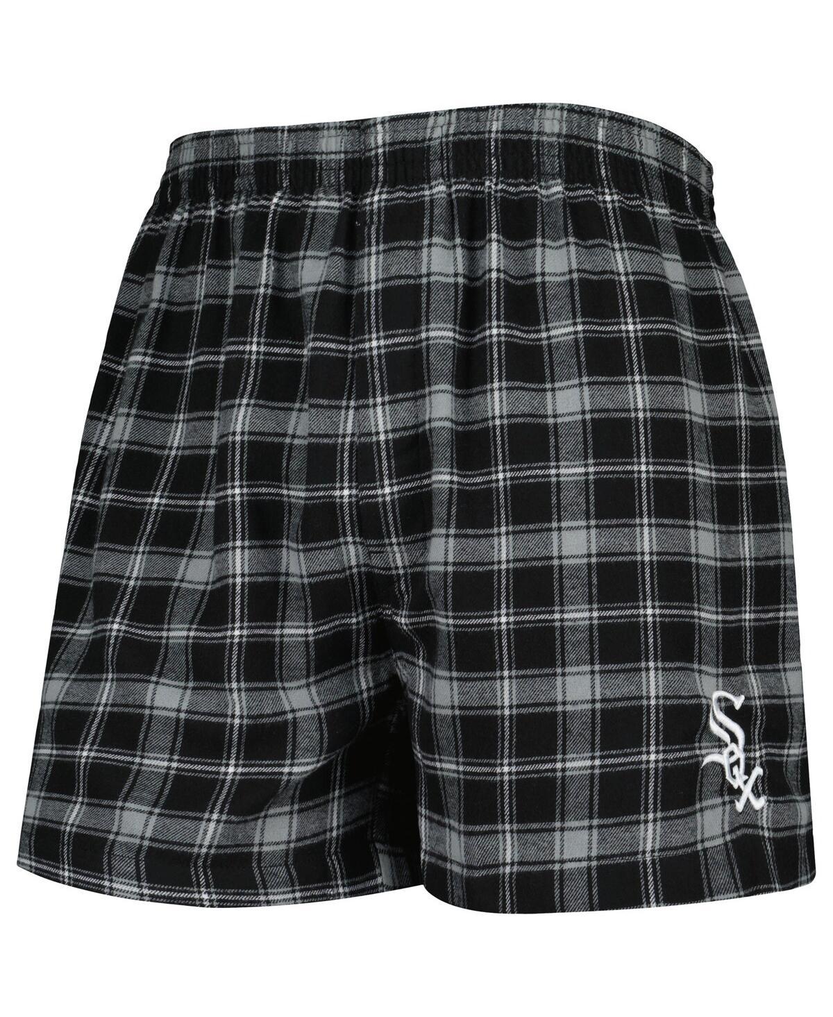 Men's Black, Gray Chicago White Sox Ledger Flannel Boxers