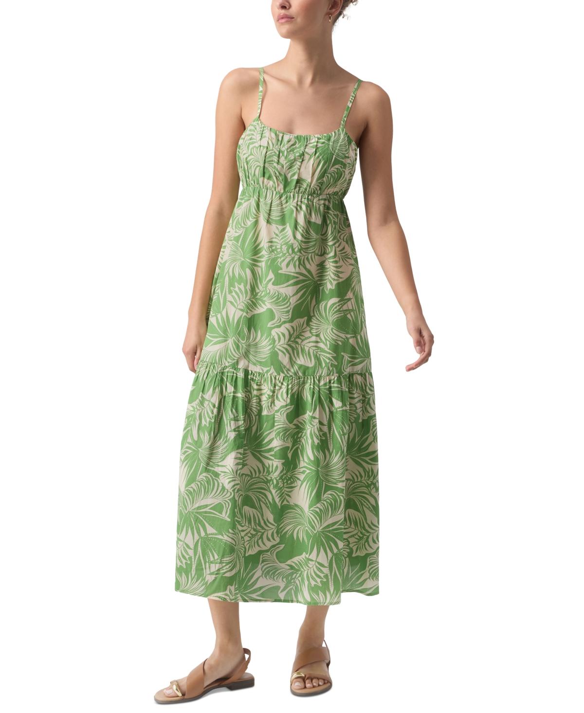 Women's Printed Dropped-Seam Maxi Dress