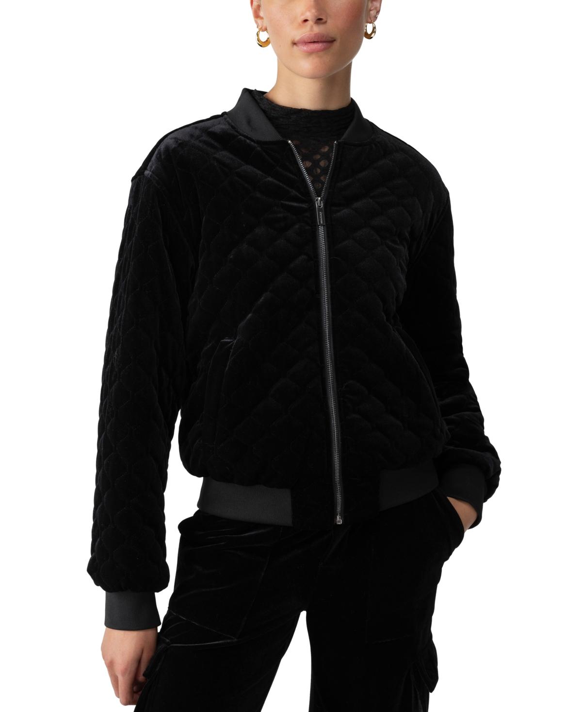 Women’s Mona Quilted Velvet Bomber Jacket