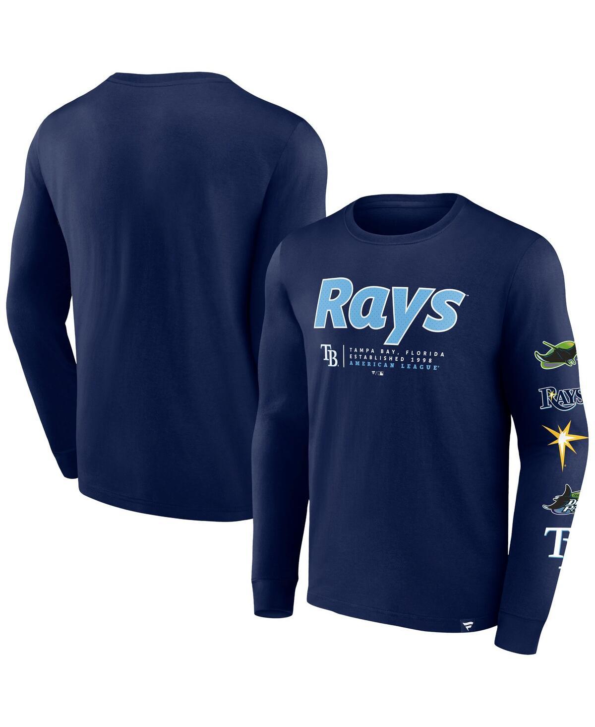 Men's Navy Tampa Bay Rays Strike the Goal Long Sleeve T-Shirt