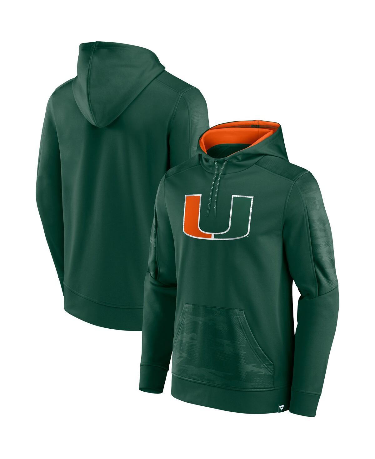 Men's Green Miami Hurricanes On The Ball Pullover Hoodie