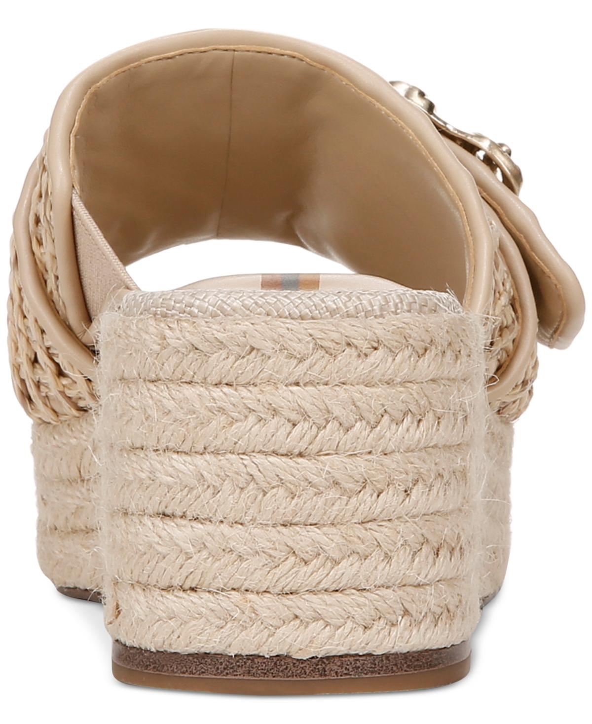 Women's Celia Raffia Buckle-Trim Wedge Sandals