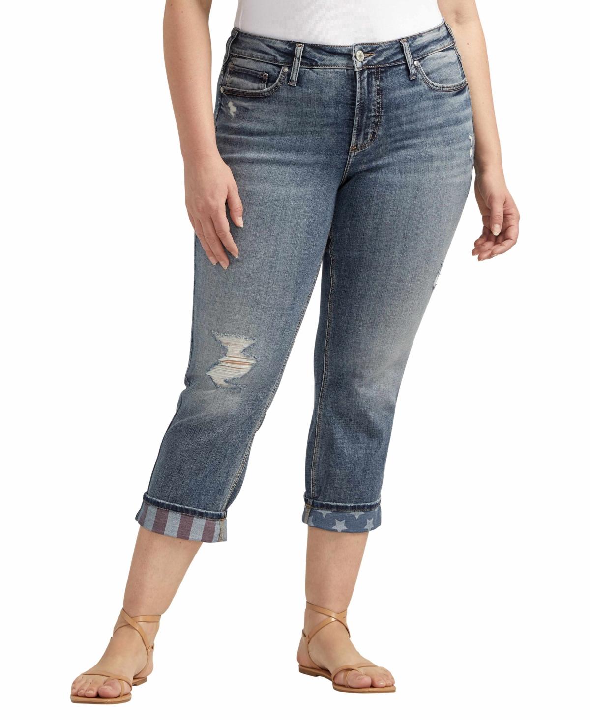 Plus Size Suki Mid Rise Curvy Fit Capri Jean