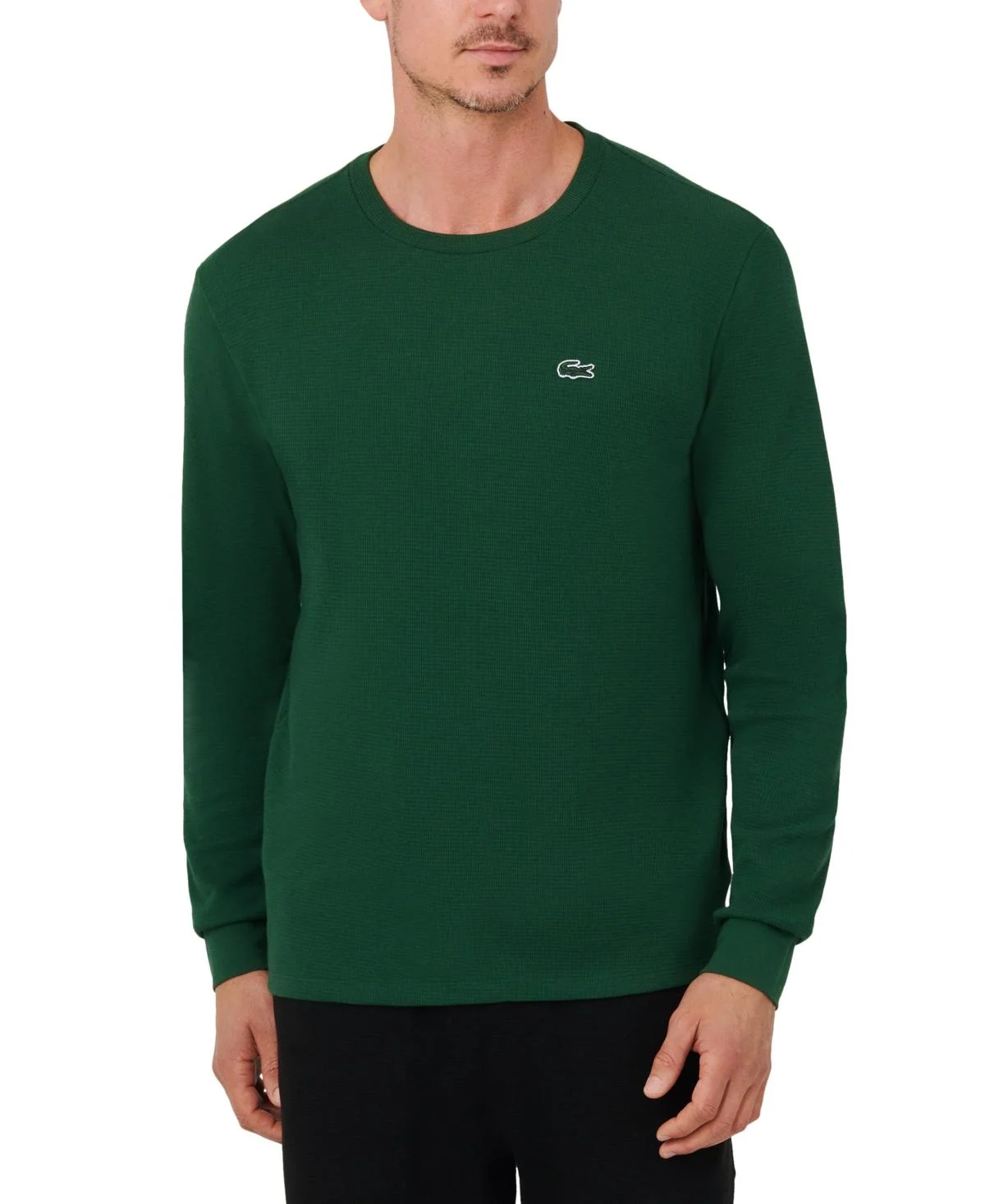 Men's Waffle-Knit Thermal Sleep Shirt