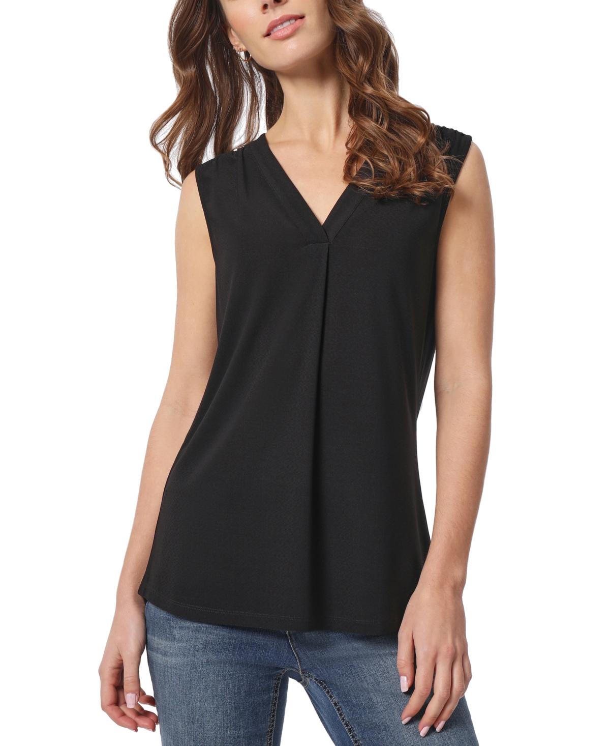 Women's Crepe Sleeveless V-Neck Top 