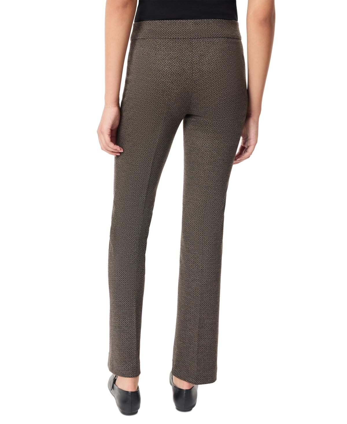 Petite Jacquard Pull-On Bootcut Pants