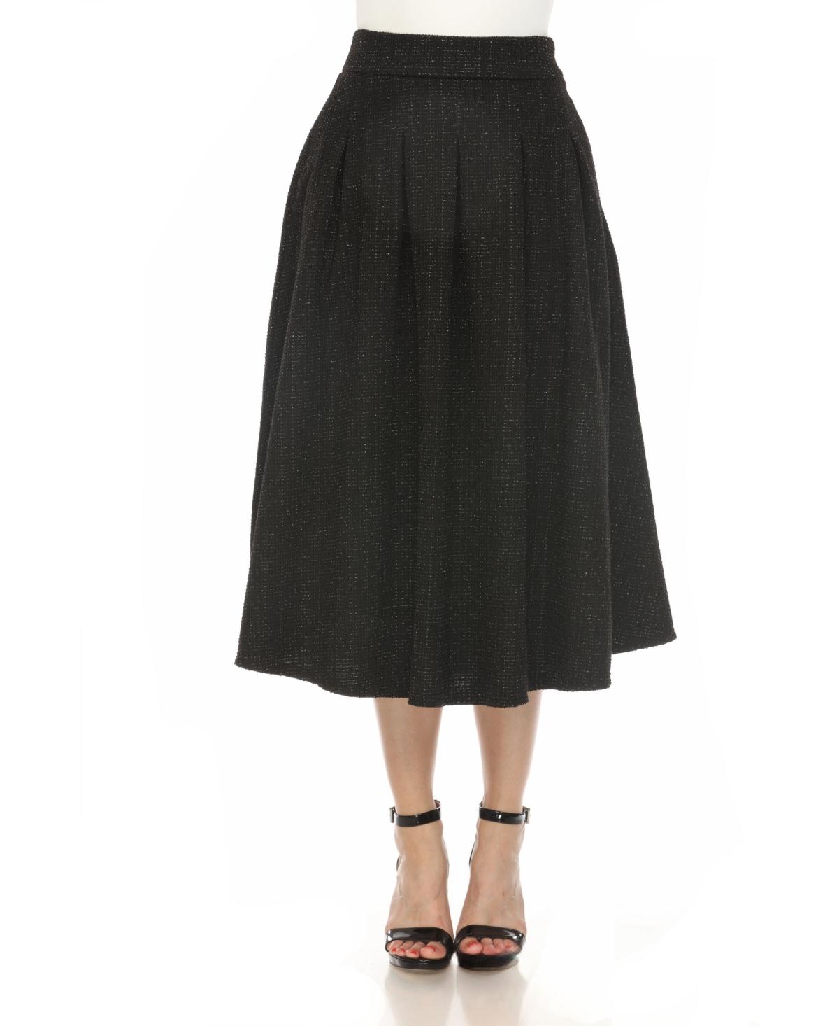 Women's Tweed Midi Skirt