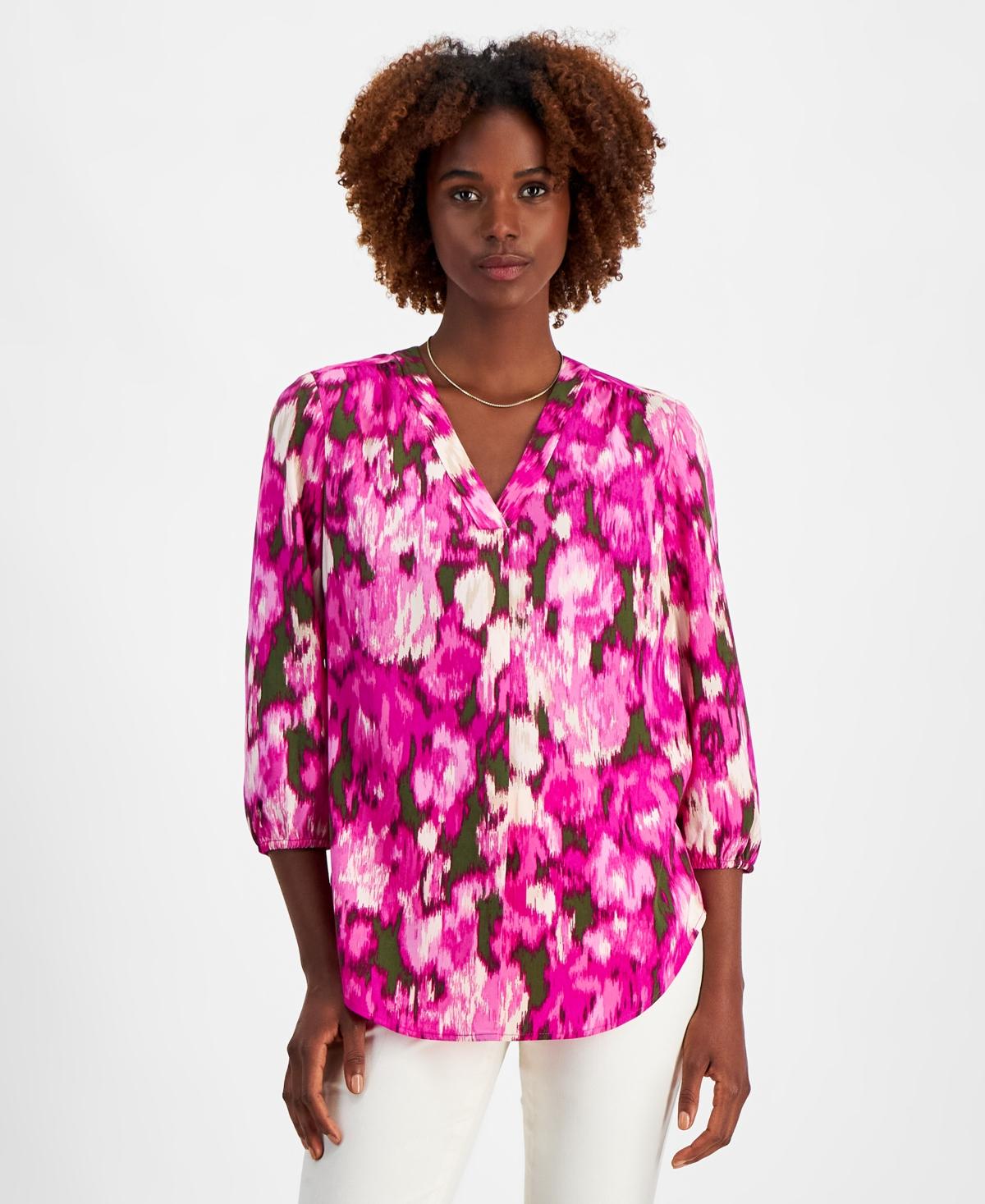 Women's Kelly Printed 3/4-Sleeve Blouse