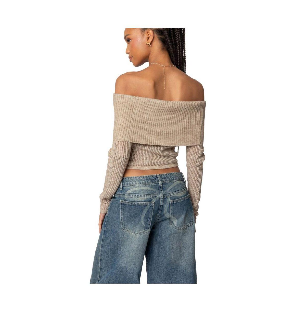 Women's Lili Fold Over Knit Top