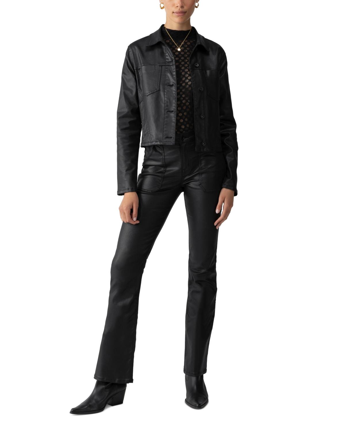 Women's Davidson Black-Coated Trucker Jacket