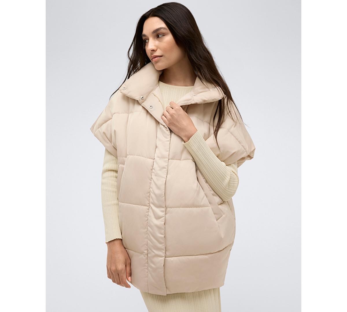 Women's Quilted Oversized Tapered Vest Jacket