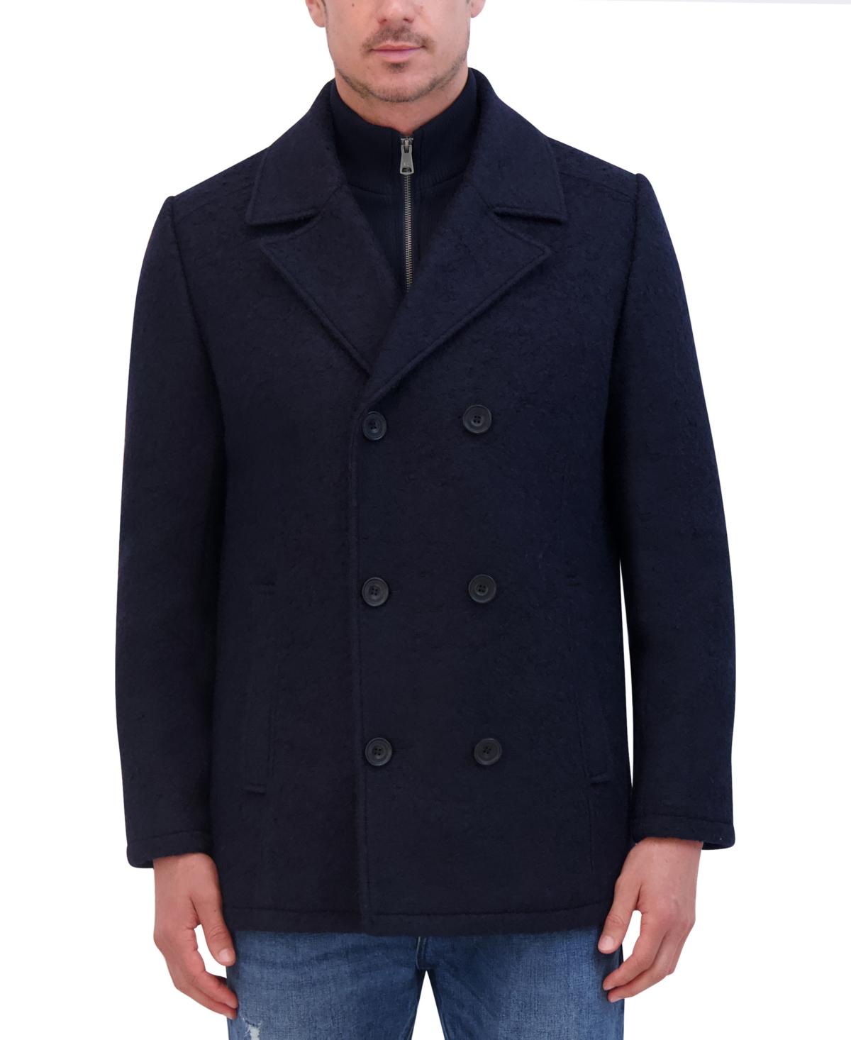 Men's Boucle Double Breasted Peacoat