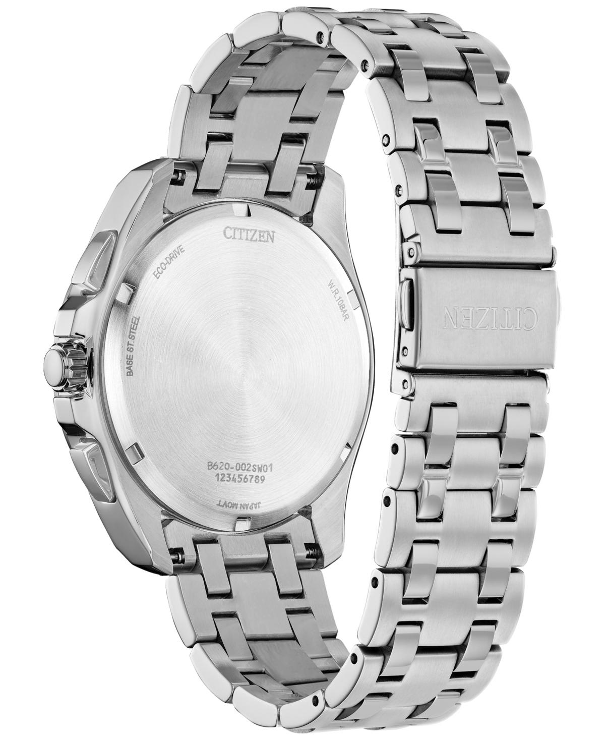 Eco-Drive Men's Chronograph Classic Stainless Steel Bracelet Watch 41mm