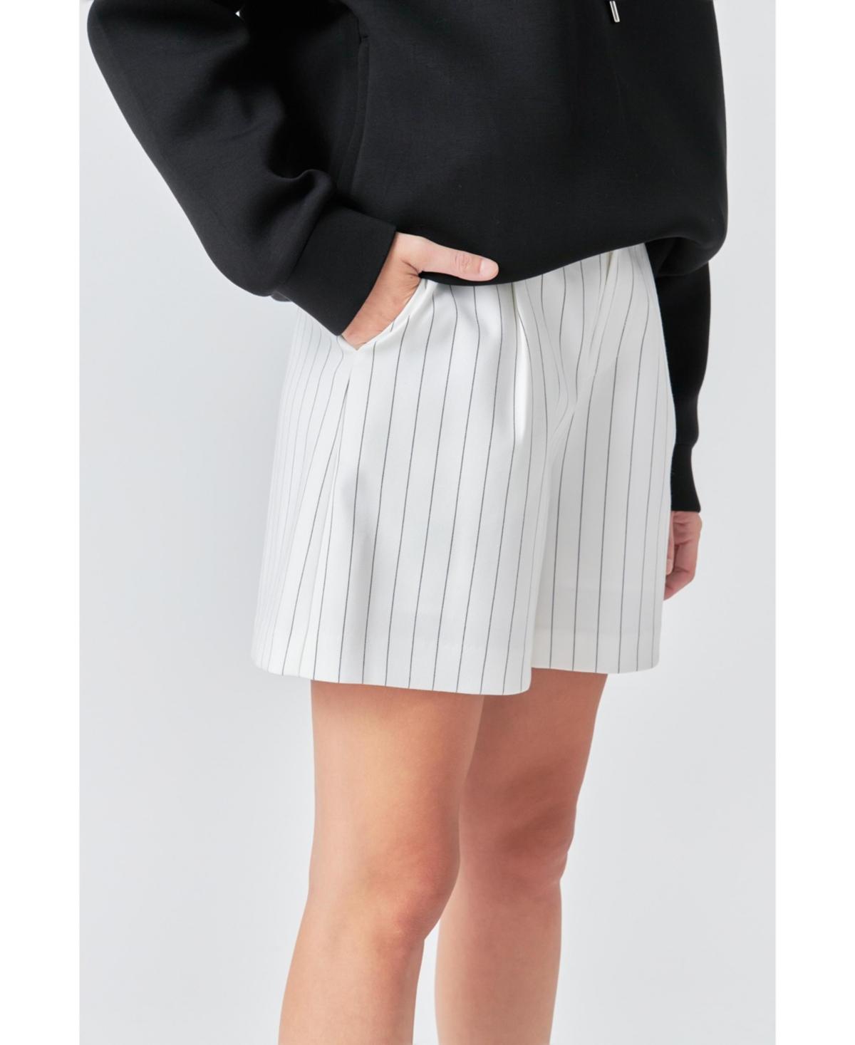 Women's Pinstriped Shorts