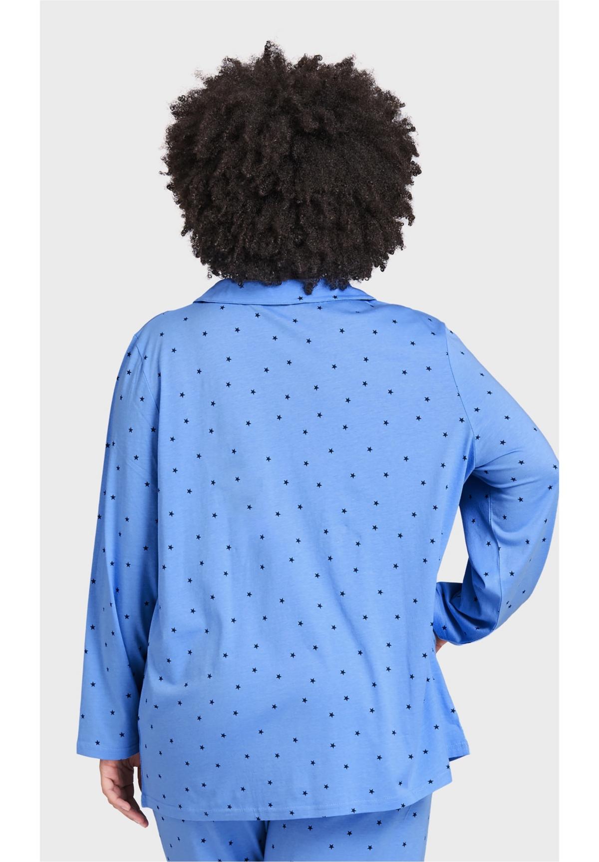 Plus Size Button Star Sleep Top