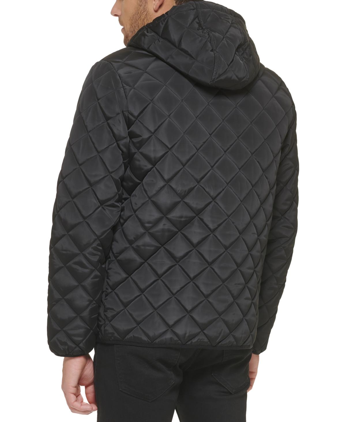 Men's Diamond Quilted Hooded Jacket