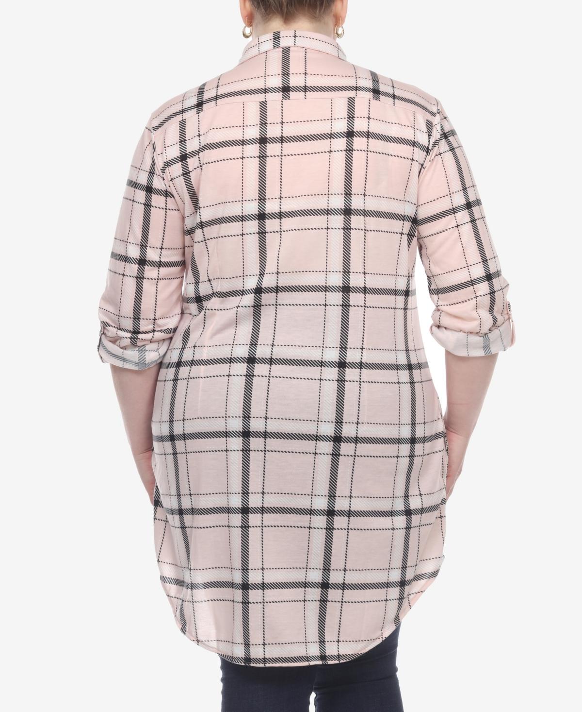 Plus Size Plaid Tunic Top