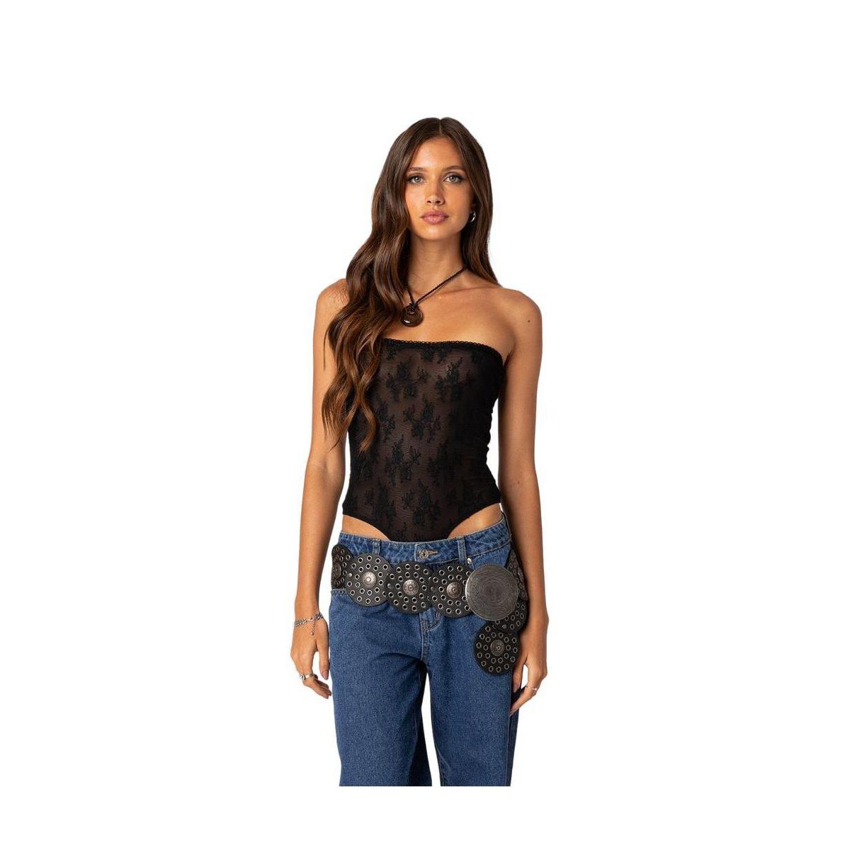 Women's Alina Sheer Lace Bodysuit