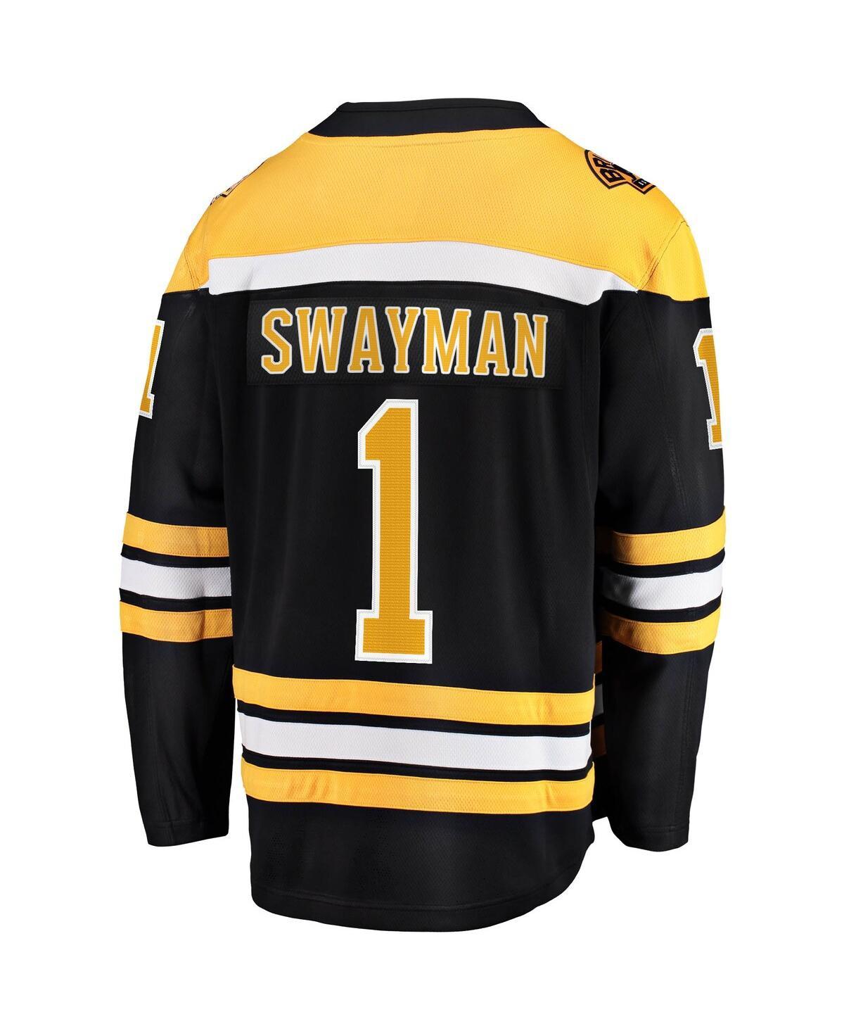 Men's Jeremy Swayman Black Boston Bruins 2017/18 Home Breakaway Replica Jersey