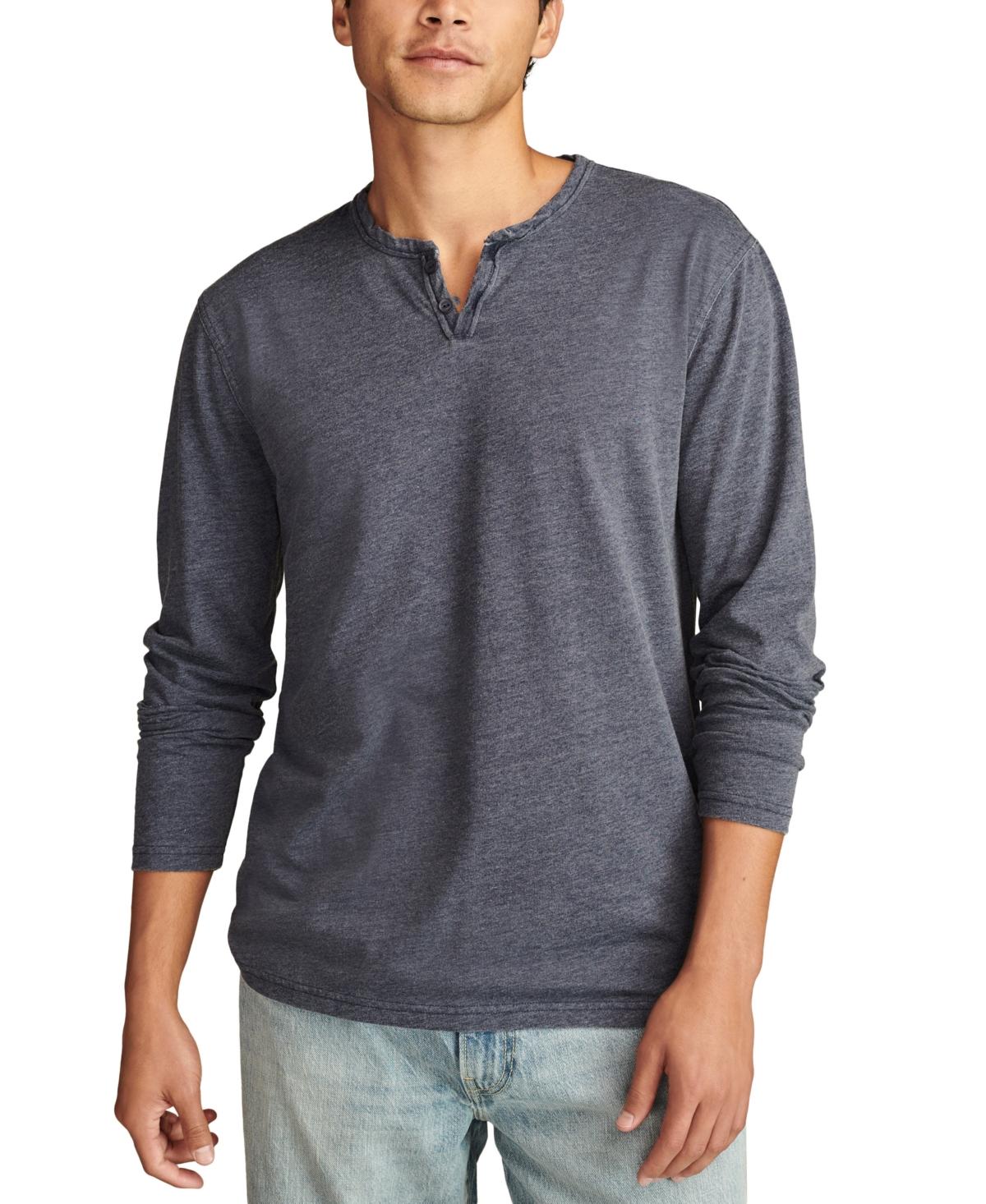 Men's Long Sleeve Burnout Notch Shirt