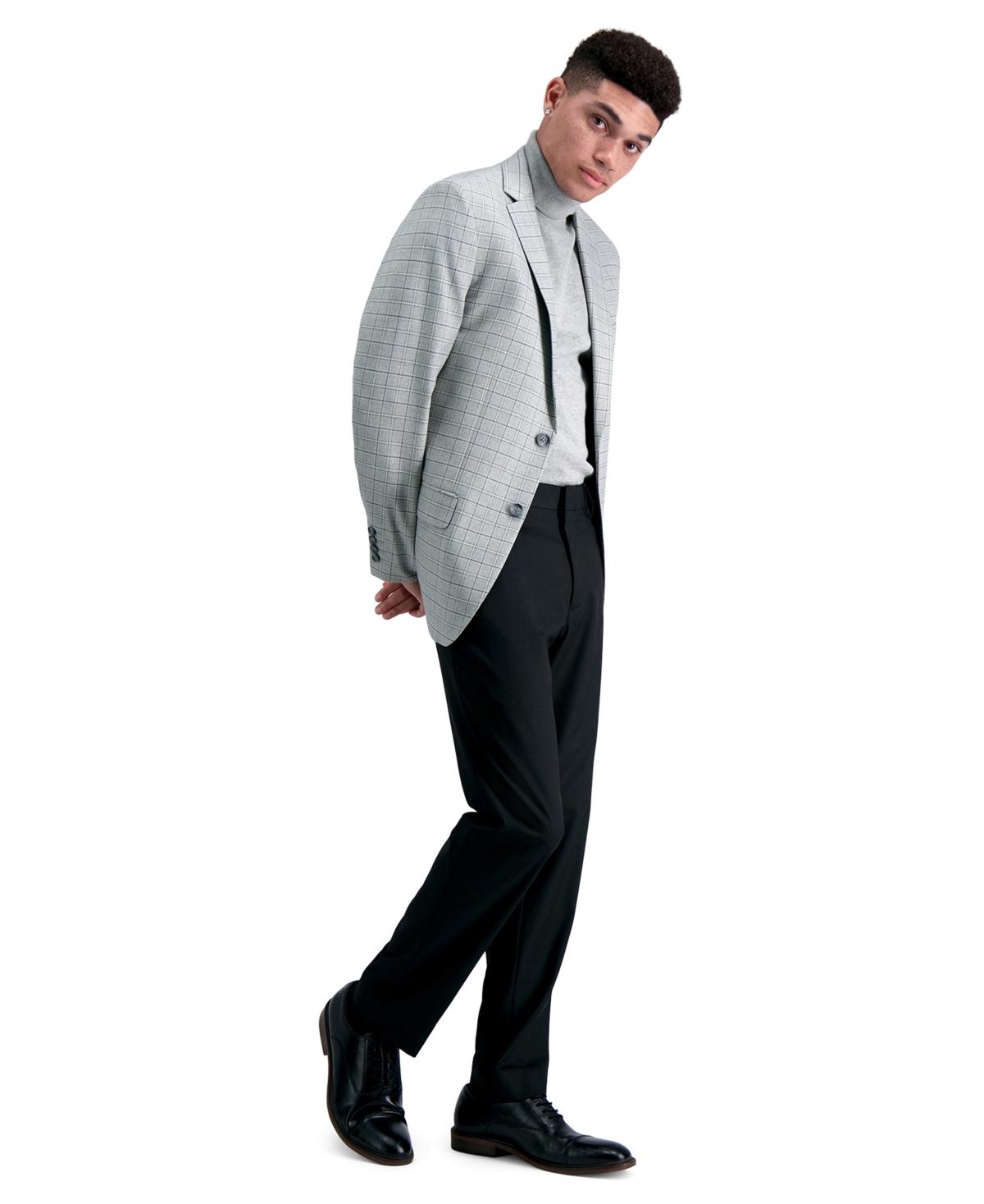 Men's Slim-Fit Shadow Check Dress Pants