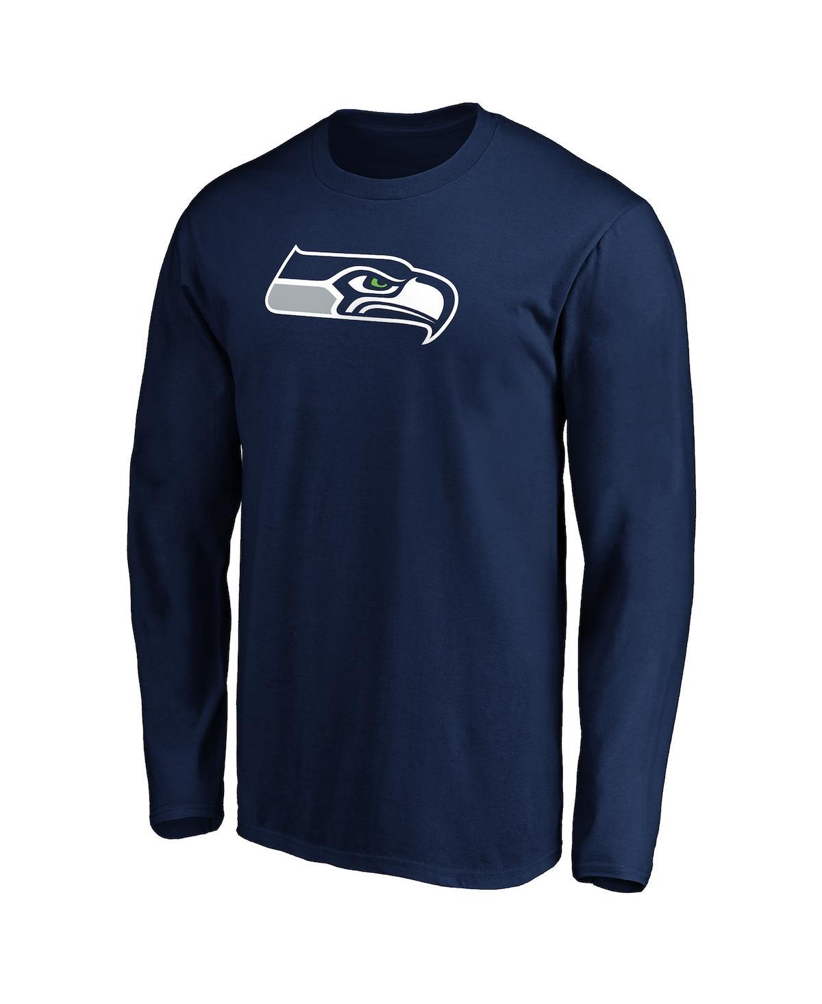 Men's College Navy Seattle Seahawks Big and Tall Primary Team Logo Long Sleeve T-shirt