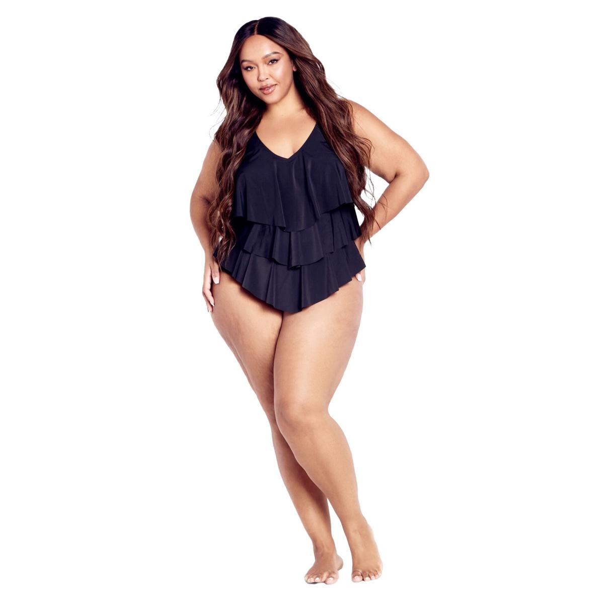 Plus Size Pia V-Tiered 1 Piece